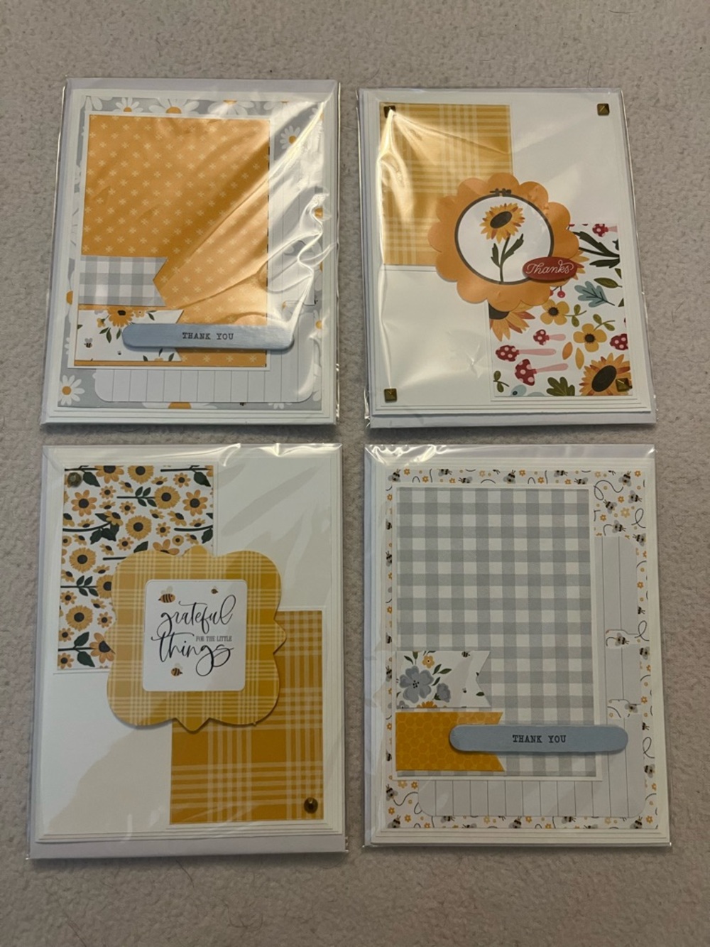 Yellow Floral Thank You Card Set